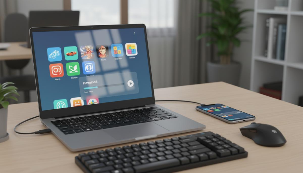 cara download game android di laptop